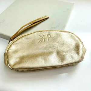 Freshly Picked Gold Metallic Cosmetic Pouch